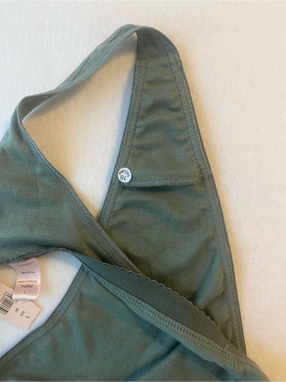 Victoria's Secret Olive Green Cotton Thong - Picture 4 of 6